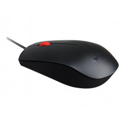 Lenovo Essential - Mouse - right and left-handed - optical - 3 buttons - wired - USB - black
